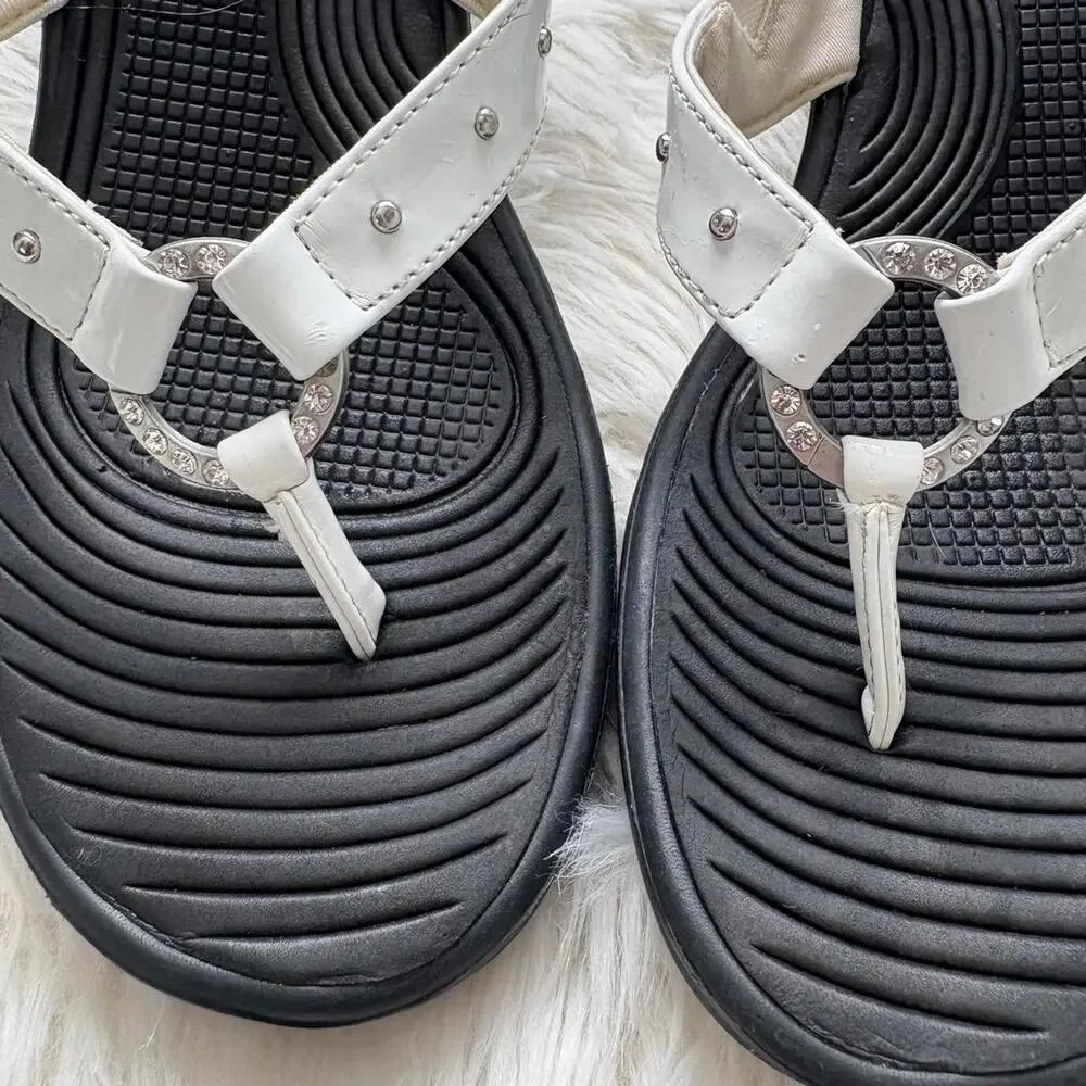 Y2k platform flipflops with rhinestone